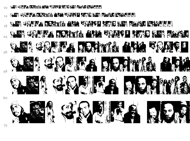Reggae Greatest font waterfall